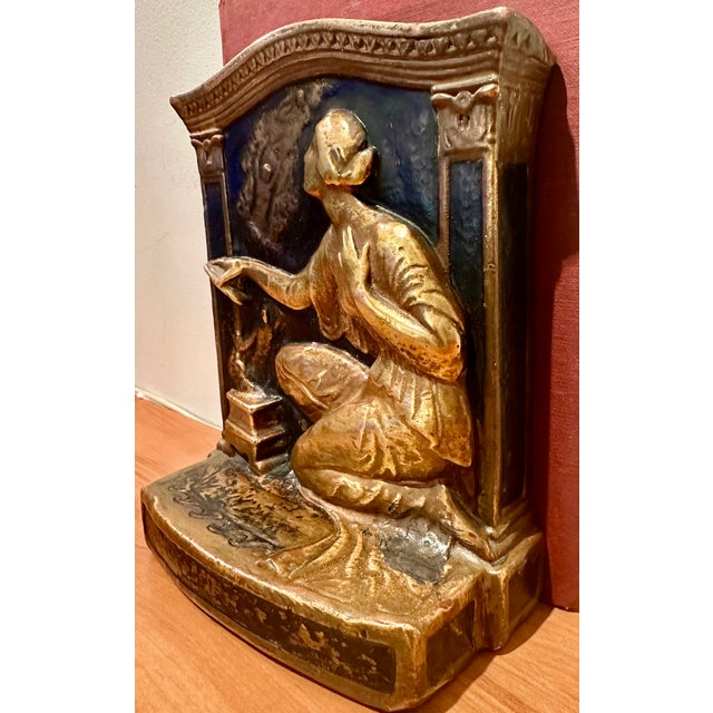 Early 20th Century Armor Bronze 1922 Pandora's Box Bookends For Sale - Image 5 of 18