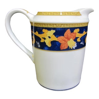 Bernardaud Limoges Cobalt Roma Bleu Floral Creamer Pitcher For Sale