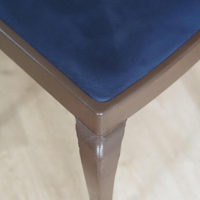 1920s Chairs with Carved Decorations and Velvet Seats, 1920s, Set of 6 For Sale - Image 5 of 12