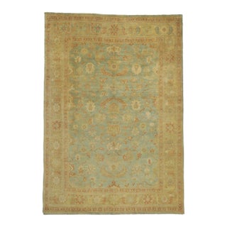 Vintage Modern Oushak Rug - 09'05 X 13'06 For Sale