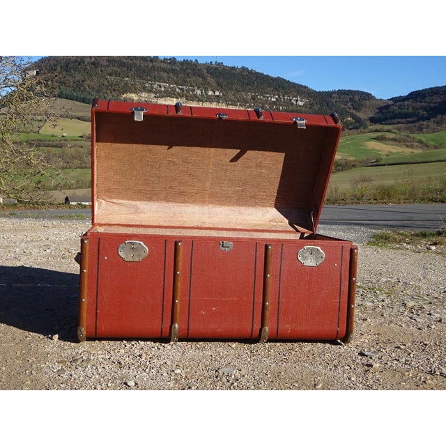 Black Early 20th Century Cabin Trunk, 1930s For Sale - Image 8 of 18