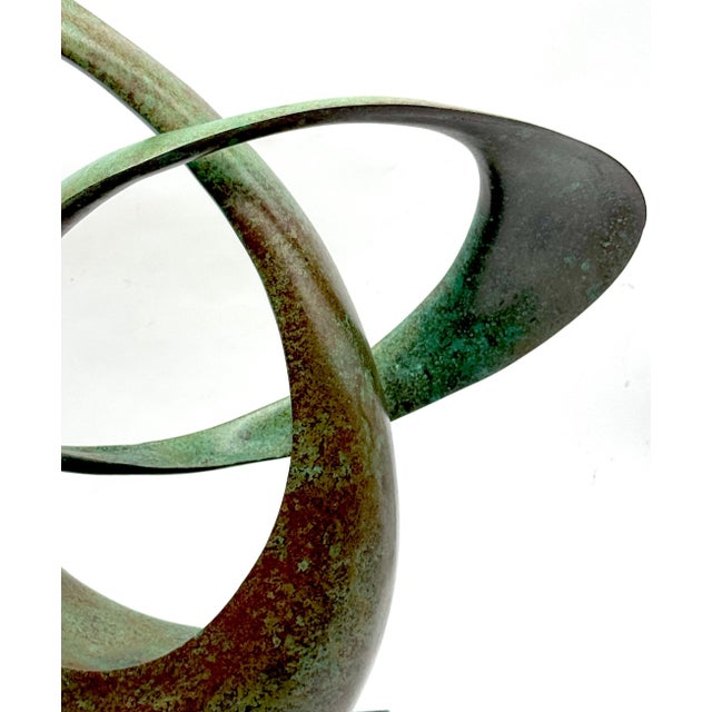 Bronze 20th C. Bronze Abstract 'Infiniti' Sculpture to Attributed Richard Erdman For Sale - Image 8 of 12