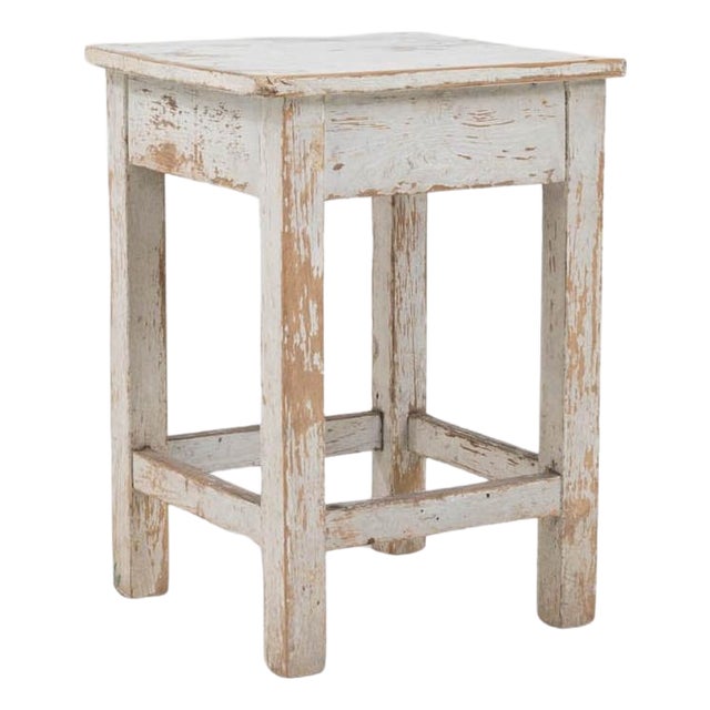 Early 20th Century Central European Wood Patinated Stool For Sale