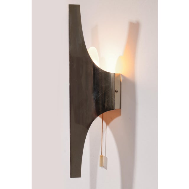 Mid-Century Modern Mid-Century Silver Wall Lamp by Wilhelm Braun Feldweg for Doria Leuchten, Germany, 1960, Set of 3 For Sale - Image 3 of 10