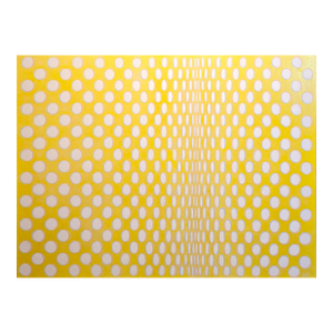 Krista Augius - The Geometric Golden Fold- Optical Circles-Oil Painting