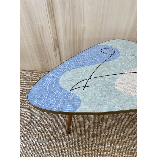 1950s Mosaic Coffee Table by Berthold Muller, 1950s For Sale - Image 5 of 16
