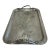 Vintage Rodney Kent Hand Wrought Hammered Aluminum Tulip Tray With Handle For Sale