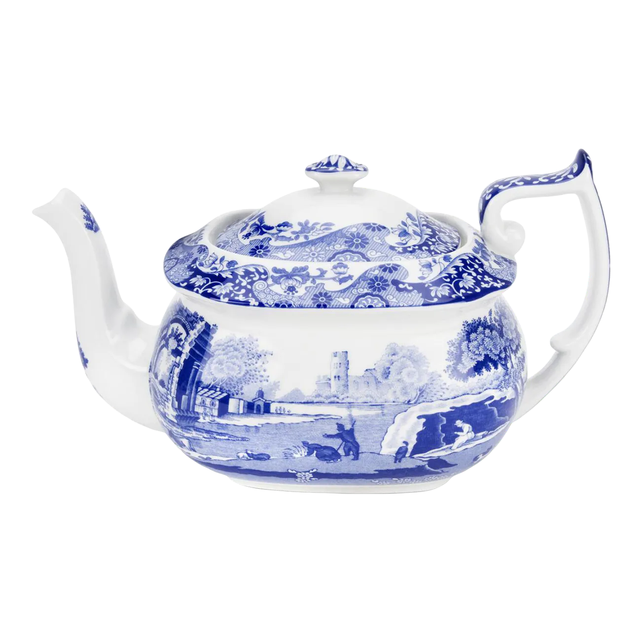 Spode Blue Italian Teapot | Chairish