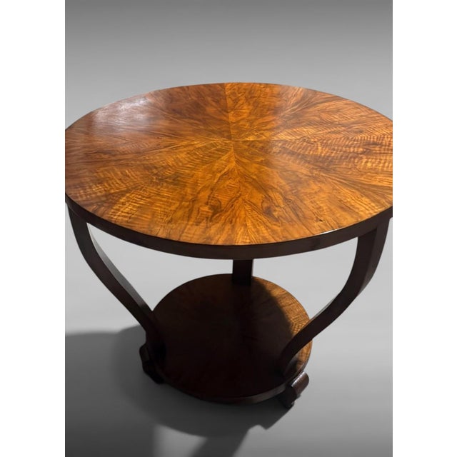 Mid 20th Century Art Deco Italian Walnut Coffee Table For Sale - Image 9 of 18