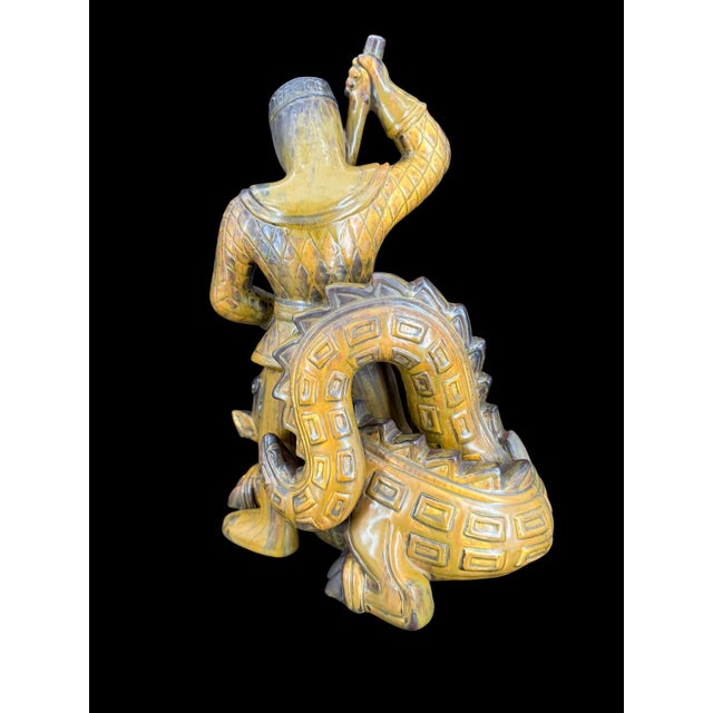 Gunnar Nylund Gunnar Nylund, Saint George and the Dragon, 1950s, Stoneware For Sale - Image 4 of 7