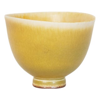 Miniature Yellow Bowl on Foot Thrown by Berndt Friberg, 1960s For Sale