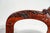 19th Century Beautiful English Antique Carved Wood Walnut Desk Arm Chair Leather Seat For Sale - Image 5 of 18