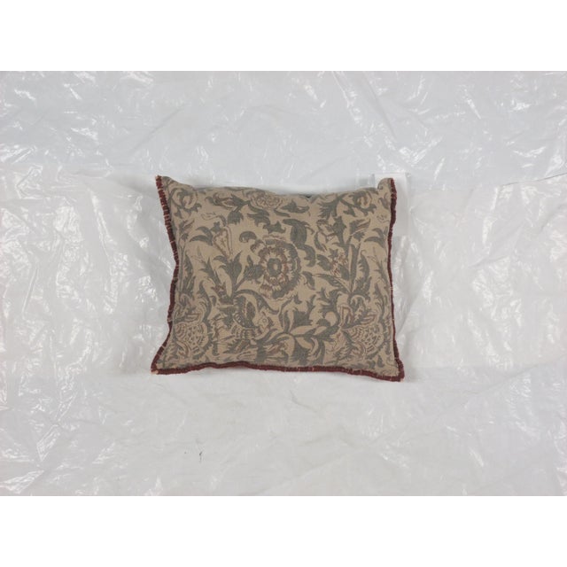 Rustic 1970s Hand Made Rug Fragment Pillow For Sale - Image 3 of 3