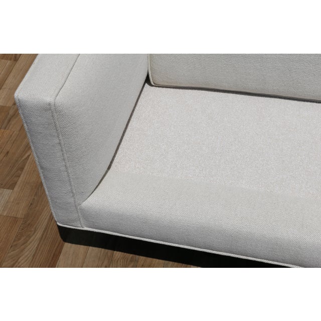 1950s Edward Wormley for Dunbar Bracket Back Sofa | Mid Century Modern Walnut Sofa For Sale - Image 11 of 18