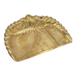 Antique English Art Nouveau Brass Crumb Tray by Joseph Sankey & Sons For Sale