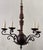 Metal Early 20th Century Spanish Wrought Iron and Wood Light Fixture For Sale - Image 7 of 8