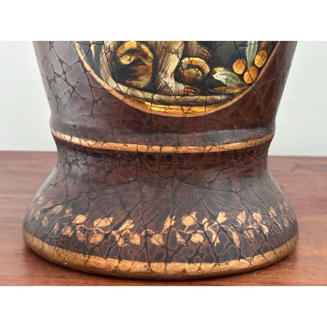 Lovely ceramic cachepot made for Sarreid which is a highend manufacturer similar to Maitland-Smith. Whimsical hand painted...