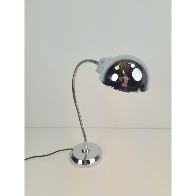 Chrome Table Lamp with Flexible Shade, 1950s For Sale - Image 4 of 9