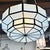 Art Deco Style Large Circular White Milk Glass & Bronze Pendant, Chandelier For Sale - Image 14 of 15