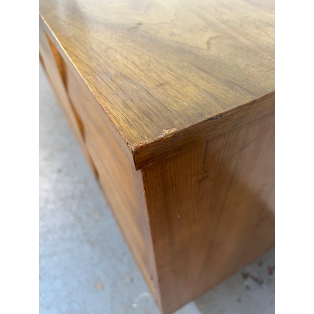 Vintage Nine Drawer Walnut Dresser by Dixie Furniture For Sale - Image 15 of 17