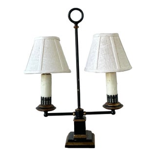 Vintage Regency Gilt Tipped Bouillotte Lamp For Sale