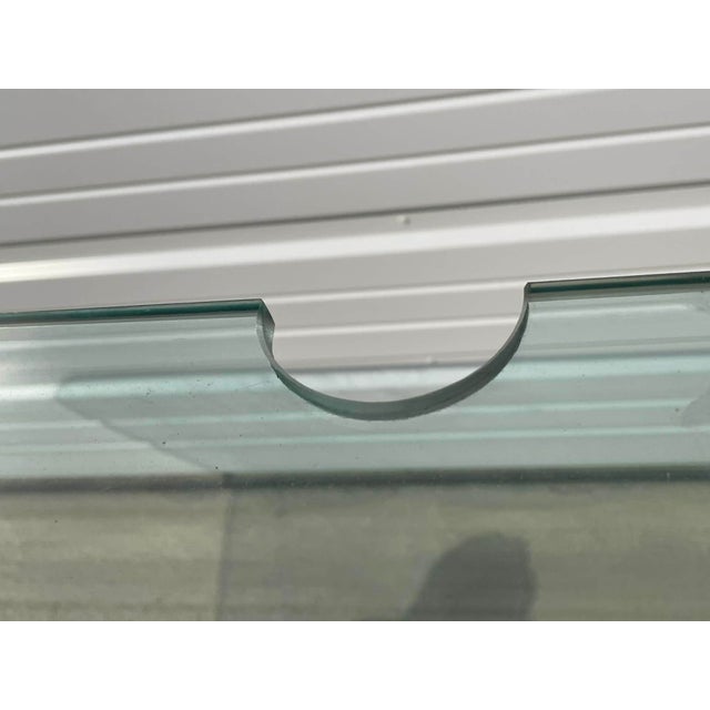 Sculpture Materials Vintage Custom Chisled Stone/Concrete Horse Head, Glass Top Desk/Table For Sale - Image 7 of 13