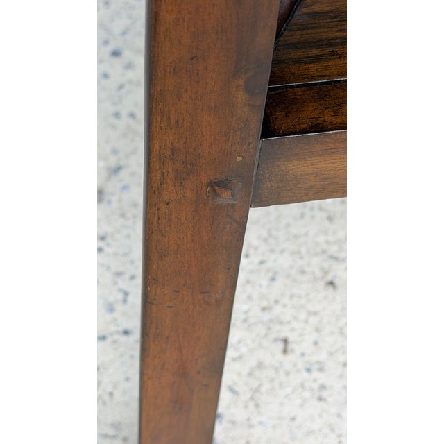 Vintage English Oak Cricket Table by Fauld England For Sale - Image 9 of 14