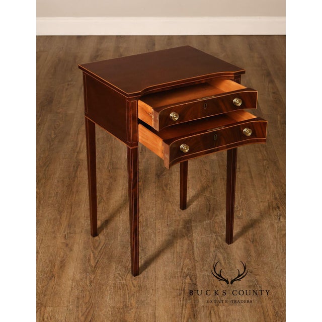 Stickley Colonial Williamsburg Mahogany Inlaid Federal Style End Table For Sale - Image 9 of 15