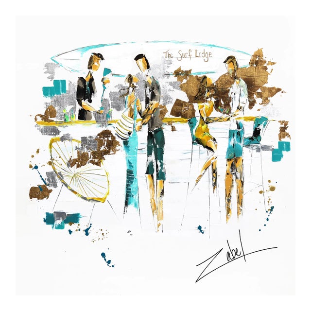 "The Surf Lodge" Original Artwork by Zabel For Sale