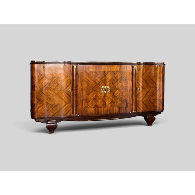 French Art Deco Sideboard in the Style of Jules Leleu, 1940s attributed to Jules Leleu For Sale - Image 6 of 18