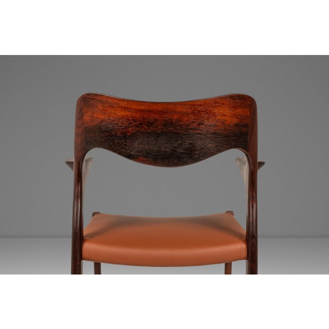 Set of Six ( 6 ) Model 55 and Model 71 Dining Chairs in Rosewood by Niels Møller for j.l. Møllers Møbelfabrik, Denmark, 1960's For Sale - Image 9 of 18