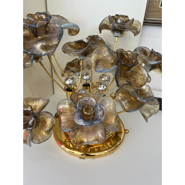 Table Lamp in Brass and Murano Glass For Sale - Image 14 of 16