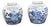 Chinese Blue and White Porcelain Urns Nanking Temple, Set of 2 For Sale