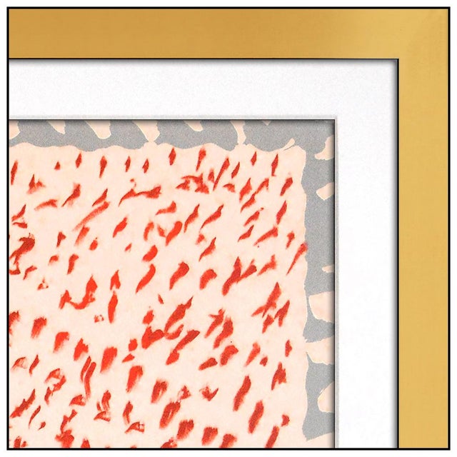 Red 1978 Juin Et Fils Abstract Red Lithograph Pierre Alechinsky For Sale - Image 8 of 8