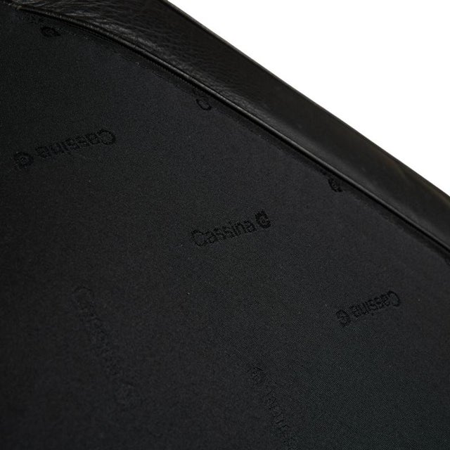 LC 2 3-Seater Sofa and Armchairs in Black Leather by Le Corbusier for Cassina, Set of 3 For Sale - Image 14 of 18