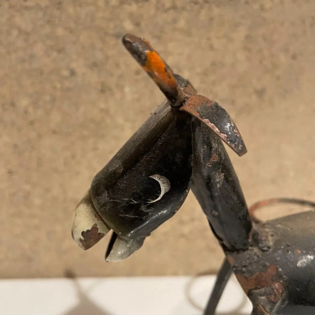 AMBIANIC presents 1970s after Manuel Felguerez Handmade Donkey Organizer Mexico painted metal with 2 rings Ideal napkin...