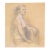 Late 20th Century Tim Holland Female Portrait Drawing For Sale