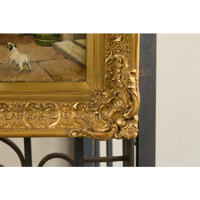 English 19th Century Genre Painting by Charles Hunt Jr, Entitled The Intruder For Sale - Image 12 of 12