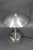 Authentic 1930s european art deco table lamp crafted in nickel plated metal. The iconic mushroom dome silhouette reflects...