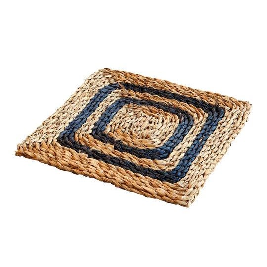 2020s Rush House for Chairish Meridian Seagrass Rug - Natural/Black, 8' x 10' For Sale - Image 5 of 7