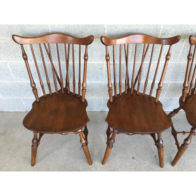 Hale Furniture Maple Windsor Brace Back Side Chairs Set of 4 Chairish