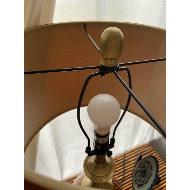 Vintage Amber Glass Lamp For Sale - Image 9 of 9
