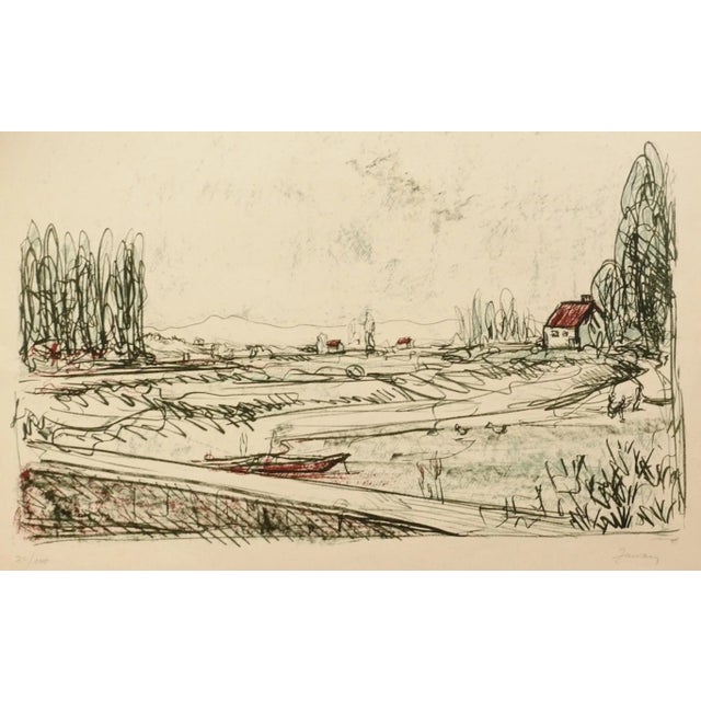 Landscape is a beautiful lithograph realized by the Italian artist Giuseppe Zancan (Turin, January 14, 1936 - Turin, June...