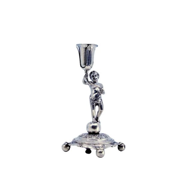 Silver Silver Toothpick Holder with Figure For Sale - Image 8 of 8