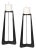 Columnar Black Candleholders Set/2 For Sale