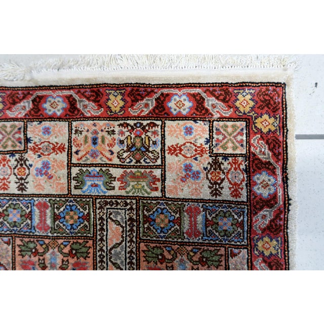 1970s, Handmade Vintage Tunisian Silk Rug 1.6' X 3.7' For Sale - Image 10 of 11