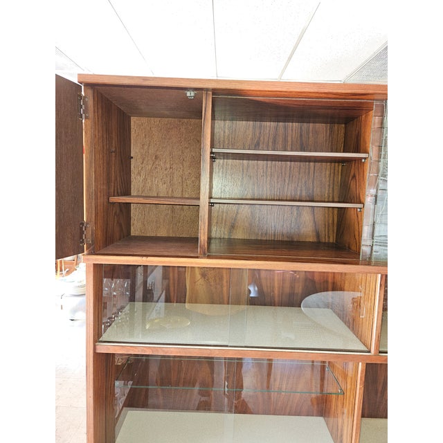 Vintage Mid-Century Japanese Teak Hutch | the Ultimate Home Bar For Sale - Image 13 of 18