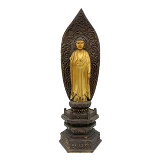 19th Century Japanese Edo Amida Nyorai Buddha Buddhist Figure For Sale
