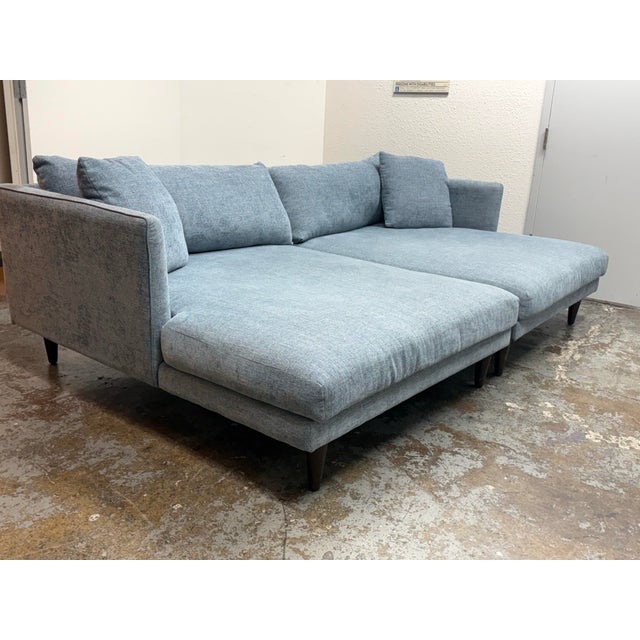 Contemporary Joybird Lewis Grand Daybed/Sofa, Milo French Blue For Sale - Image 3 of 12