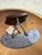 American Antique American Walnut Lathe-Turned Herb Chopping Bowl With Hand-Forged Mezzaluna For Sale - Image 3 of 4